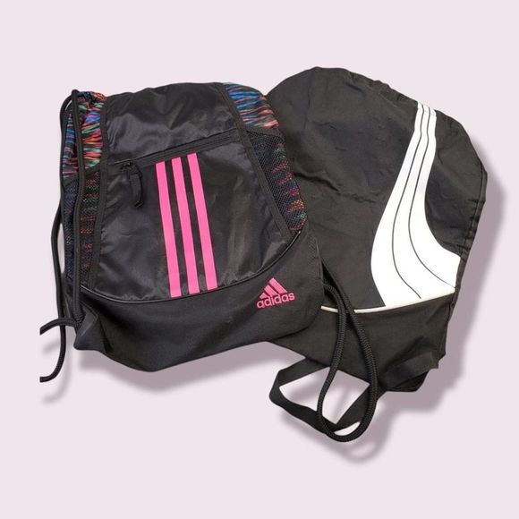 Adidas and Puma Draw String Backpacks Lot of 2 Bags